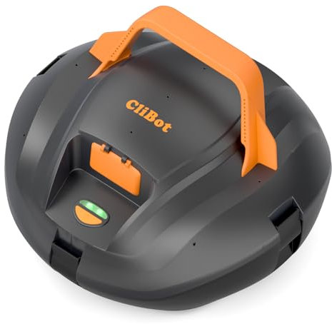 CliBot Limpiador de piscinas robótico inalámbrico, aspiradora automática de piscina con 120 minutos de tiempo de funcionamiento, potente succión y estacionamiento automático, aspiradora de piscina