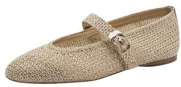 Tamaris Damen Ballerina mit Strap flach, metallic, 42 EU