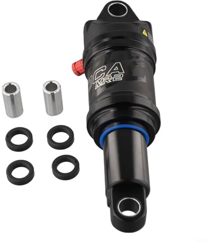 FACULX Mountainbike-Luft-Stoßdämpfer hinten mit System, 125/150/165/190 mm, verstellbare Federung für MTB, Radfahren, schwarze Aluminiumlegierung (125 mm x 20 mm)