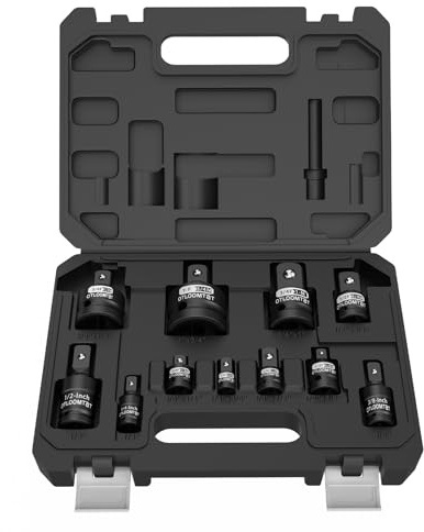 OTLOOMTBT 11PCS Impact Socket Adapter Reducer & Swivel Set