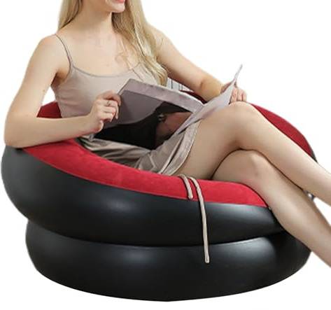 Chaies Aufblasbare Sessel für Erwachsene – geblasener Sitz | Gartenmöbel, faltbar und tragbar für Terrasse, Veranda, Schlafzimmer, Außenbereich, Abend, Kino, Schlafsäle, Wohnzimmer, Camping