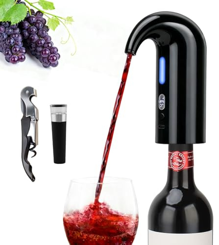 Yoocylii 3-in-1 Electric Wine Aerator, Decanter & Dispenser Set – Rechargeable Automatic Wine Pourer, Ideal Gift for Wine Lovers