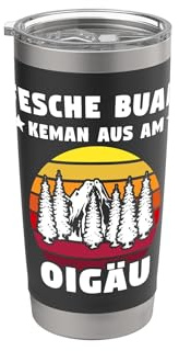 Allgaeuer Spruch Bayern Allgäuer Bayrisch Allgäu Doppelwandiger Edelstahl-Thermobecher