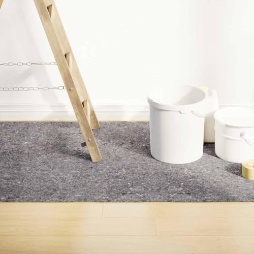 Runheo Fieltro antideslizante para pintor, 10 x 1 m, 280 g/m², color gris, tela no tejida, protector de suelo, resistente al agua, resistente a los arañazos para renovaciones, pintura, mudanzas y