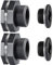 Outus 2 Stück PVC Schottverschraubung mit Stopfen für Regentonnen, Aquarien, Wassertanks, Wannen, Pools (2.5 cm + 5 mm dicke Silikondichtung, dunkelgrau)