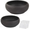 Bonsaï Lot de 2 pots de fleurs ronds en céramique non émaillée 15,2 cm + 20,3 cm + écran de drainage
