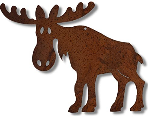 Rostikal Hängedeko Rentier 13 x 19 cm Fensterdeko Hirsch Gartendeko Rost Metall Deko