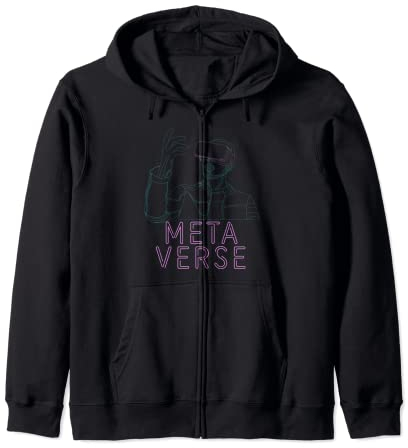 Metaverse VR-Brille für Herren, digitale Kunst, Zukunft des Internets Kapuzenjacke