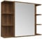 vidaXL Bad Spiegelschrank, Badschrank Badezimmerschrank mit Tür Fächern, Wandschrank für Badezimmer, Badspiegel Badmöbel, Modern, Braun Eiche-Optik Holzwerkstoff