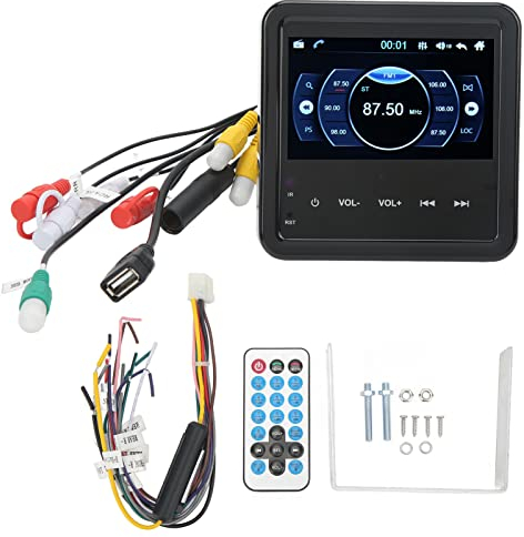 aqxreight Récepteur stéréo voiture multifonctionnel, 5inch Bluetooth MP5 Player Car Stereo Receiver FM AM Radio Watertight Handsfree Calls Fit for Marine Yachts RV Trucks
