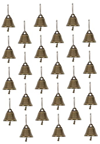 Cabilock 25pcs Vintage Weihnachten Glocken Kupfer Glocken Hängende Dekorationen für Weihnachten Girlande