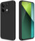 GiiYoon Coque pour Xiaomi Redmi Note 13 Pro 5G/Poco X6 5G Case en Silicone, Etui de Protection Antichoc Etui Housse Silicone Ultra-Mince avec Couche Intérieure en Fibre et Protection pour Caméra, Noir