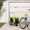 CIADAZ Fahrradanhänger Hunde Grün und Schwarz Oxford-Gewebe & Eisen, Fahrrad Anhänger, Lastenanhänger, Handwagen, Fahrrad-lastenanhänger, Lastenfahrrad - 94025