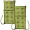 MG Design Stuhlkissen 2er Set 50 x 100 cm Sitzkissen grün - Gartenstühle Sitzauflagen aus Polsterstoff, mit weicher Füllung, mit Schnüren zum Binden - Niedriglehner Auflagen