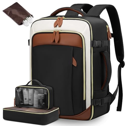LOVEVOOK Handgepäck Reiserucksack, 40L Rucksack Flugzeug, Große Laptop Rucksack für 17 Zoll Damen Herren, Flug Cabin Backpack Daypack für Reisen Weekender