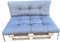IN WOHO Palettenkissen Set, Outdoor Kissen für Palettensofa, Europaletten Sitzkissen, Sitzauflagen Gartenmöbel, wasserabweisend, 120x40 und 120x80 cm, Bankauflage, grau