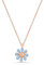 Einzelstück® Halskette Daisy mit Gänseblümchen Anhänger I 925 Sterling Silber vergoldet I Antiallergen & Nickelfrei (Daisy Halskette Silber) (Forgetmenot Halskette Rosegold)