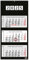 Geiger-Office 3-Monatskalender Wandkalender 2026 BLACK /33 x 70 cm, dekoratives Großformat mit 4 einzelnen, perforierten Kalenderblocks, Rückwand faltbar/Büro -Kalender (BLACK 3-MONATS)