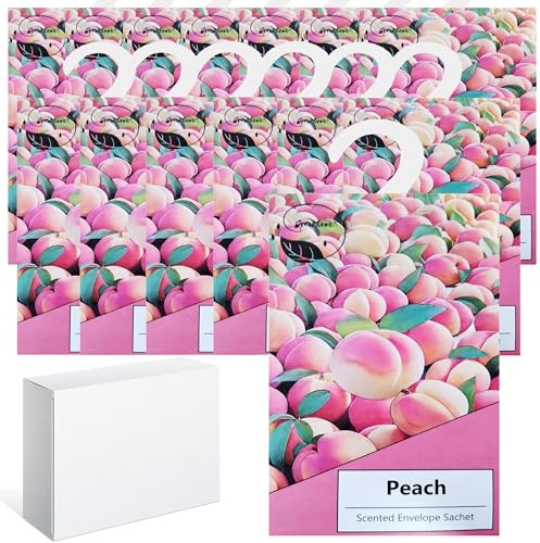 14pcs Wäscheduft Schrank Duftsäckchen Kleiderschrank Dufterfrischer, Duftbeutel Kleiderschrank Duft Hanging Beutel, Schrankdeo Natürlichen Geruch Sachet, Duftsachet, Schrankduft Frische (14Pfirsich)