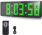 AnExer Horloge Numérique Timer Sport Pixel LED Large Display Minuteur Mural Télécommande (Vert)