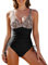 FemiChic Maillot de Bain Femme 1 Pieces Gainant Ventre Grande Taille Push Up Rembourré Ronde Amincissant Maillot'de Bain(Léopard,L)