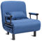 FANTASK 3 in 1 Schlafsessel mit Bettfunktion, Schlafsofa klappbar, Klappbett, Klappsessel, Sofabett mit Verstellbarer Rückenlehne, inkl. Kissen, für Schlafzimmer, Wohnzimmer, Büro,Blau