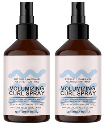 Locken Volumen Spray, Definierendes Stylingspray Für Mehr Fülle Und Elastizität - Leichtgewichtige Formel, Anti-Frizz, Lang Anhaltender Halt (2PCS)