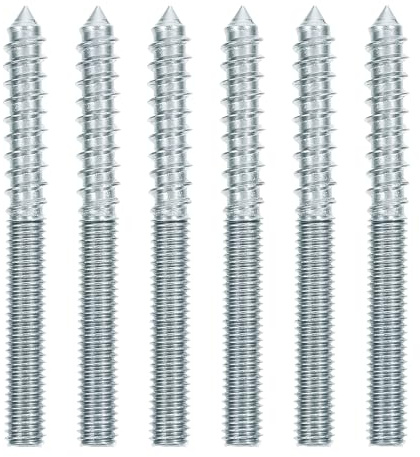 20 viti prigioniere M6 x 60 mm, Torx, viti a testa doppia, viti per legno, viti a doppia filettatura in acciaio al carbonio (M6 x 60 mm)