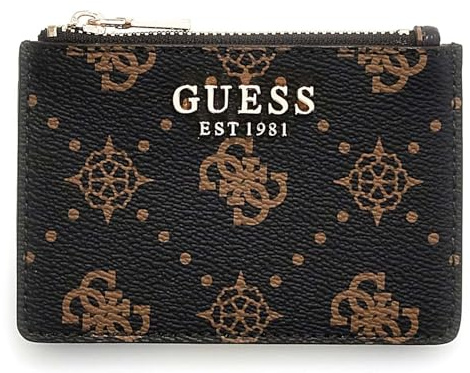 GUESS Kartenetui Carrie Logo SLG Credit Card Case Espresso Logo Dunkelbraun