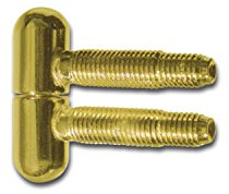 Einbohrband, 13 mm, mit Rundkopf, Stahl vergoldet