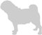 Samunshi® Mops Hunde Aufkleber Autoaufkleber Sticker in 6 Größen und 25 Farben (10x8,3cm silber)