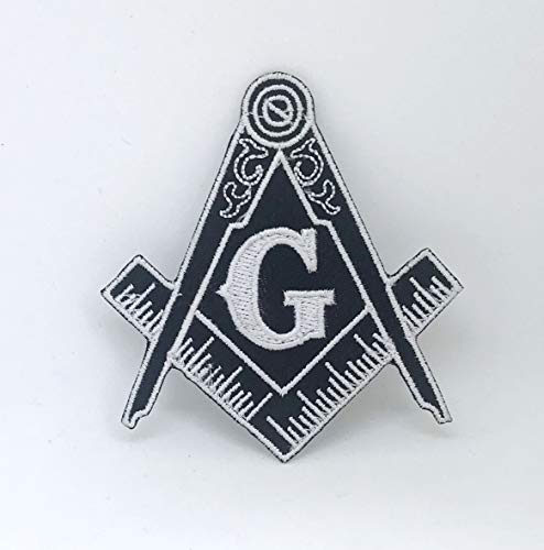 Freemason Masonic Square & Compass Iron on Sew on Embroidered Patch