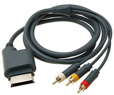 Composite AV RCA TV display cable lead for Microsoft Xbox 360 & Xbox 360 Elite 1.8M 6FT wire | ZedLabz