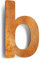 Vintage Hausnummer B - massiv, wetterfest & langlebig - 14 cm groß - mit Befestigungsmaterial - Retro Design Hausnummern-Schild N-01-B-R
