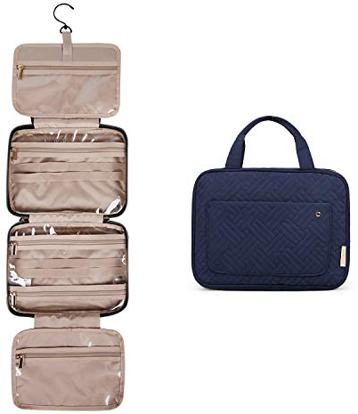 BAGSMART Kulturtasche Reise zum Aufhängen Kulturbeutel Damen für Makeup, Toilettenartikel (Blau)