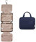 BAGSMART Trousse de Toilette Voyage,Pliable Trousse de Toilette,Imperméable Sac Cosmétique pour Femmes et Hommes avec Crochets Bleu,Moyen