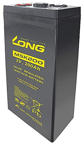 Kung Long MSK200 - Batteria al Piombo da 2 V, 200 Ah, per impianti USV (Radar, Radio, Illuminazione di Sicurezza, telecomunicazioni, impianti BSV, Illuminazione di Emergenza)
