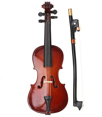 10cm Miniatur Cello Modell, Niedliches Mini Holz Cello Instrument Modell für Schreibtisch Dekor Ornamente Geschenkidee