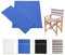 SUNJULY Stuhlhusse aus Stoff, 2 Sets aus Stoff für Regiestuhl und Stuhl modernes Design elastisch strapazierfähig strapazierfähig aus Polyethylen Durable Austauschbar Hocker Protector (Blau)