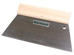 Barnwell 250mm 25cm A2 V Notched Adhesive Blade Spreader Wooden Handle