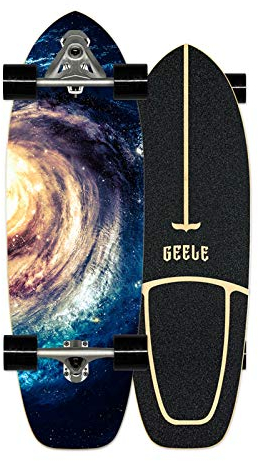 WRISCG Carving Skateboard Surfskate Pumpping Komplettboard 78×24cm Ahornholz, High Speed ABEC-11 Kugellagern, für Kinder Jungendliche und Erwachsene, Cruising Freestyle Downhill Freeride,B