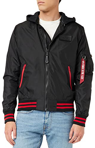 Alpha Industries Herren MA-1 TT Hood Defense Bomberjacke, Black, L
