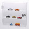 SAFE Acryl-Vitrine 5268 – Abschließbare Sammlervitrine mit Flügeltür & Schloss – 3 Fächer für Modellautos, Loks H0 & Sammlerobjekte – Wandmontage & freistehend, 400x400x110 mm