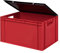 1a-TopStore Stabile Profi Aufbewahrungsbox Stapelbox Eurobox Stapelkiste mit Deckel, Kunststoffkiste lieferbar in 5 Farben und 21 Größen für Industrie, Gewerbe, Haushalt (rot, 60x40x33 cm)