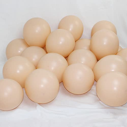 Luftballons,50 Stück Latex Ballons 10 Zoll Apricot/Braune Luftballons Macaron Luftballons Beige Luftballons für Geburtstagsdekoration mit Band für Baby Shower Hochzeit Xmas Party Decor Apricot