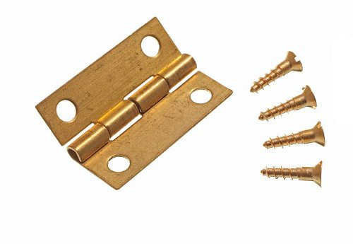 One Stop DIY Lot de 20 mini charnières en laiton massif avec broches 25 mm