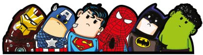 tradercat Auto Aufkleber Avengers Superhelden Comic Sticker Tuning - 26cmx7cm - für alle Oberflächen - Fenster, Seitenspiegel, Heckscheibe, Motorhaube, Fahrzeug