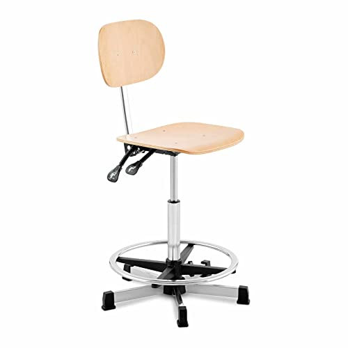 Fromm & Starck Star_Chair_13 Arbeitsstuhl 120 kg Holz Silbern Fußring Schreibtischstuhl Bürostuhl Drehstuhl