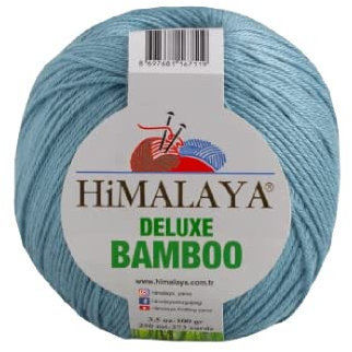 Strickfein Himalaya Deluxe Bamboo Wolle Strickgarn 60% Bambus 40% Baumwolle 100gr 124-19 Carolina Blau