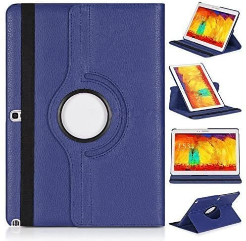 Custodia a libro in pelle con supporto a 360 gradi per Samsung Galaxy Tab S 10.5 SM-T800 T805 (blu)